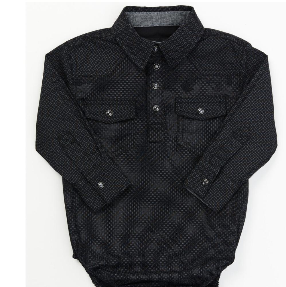 Cody James Infant Bedrock Printed Long Sleeve Onesie